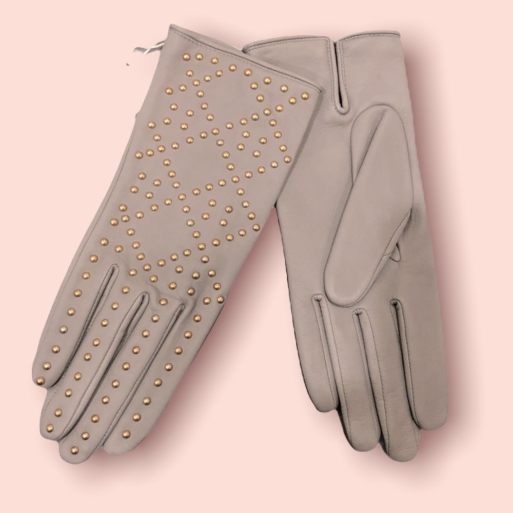 Dior Gold Studded Gloves